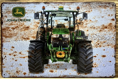 John deere tractor metal wall - john,